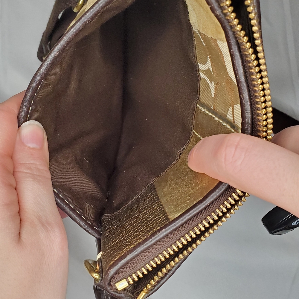 Coach patchwork brown beige tan multimedia crossbody bag - Picture 5 of 7